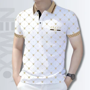 Magnolia And Gold Color Polo Shirt For Men