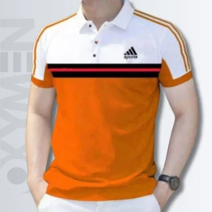 Carrot Orange Color Polo Shirt For Men