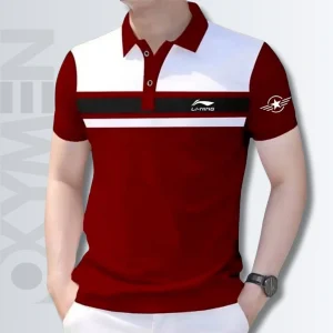 Rosewood Black White Color Polo Shirt For Men