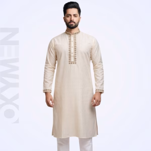 Regular Fit Embroidered Panjabi For Men