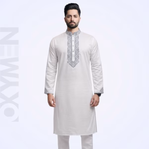 Regular Fit Embroidered Panjabi For Men