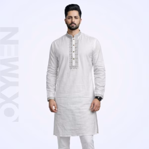 Regular Fit Embroidered Panjabi For Men