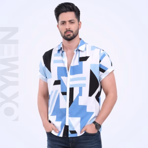 Printed Casual Shirt for Men | Short Sleeve Regular Fit | Comfortable Everyday Wear