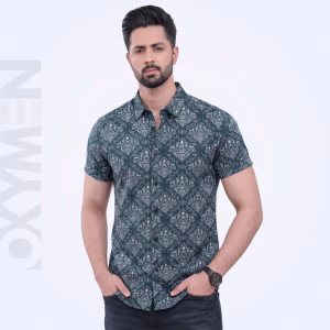 Printed Casual Shirt for Men | Short Sleeve Regular Fit | Comfortable Everyday Wear