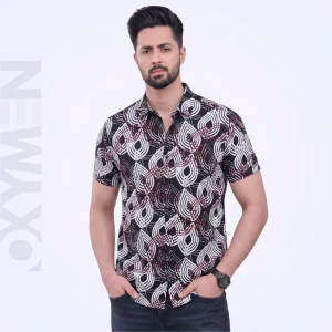 Printed Casual Shirt for Men | Short Sleeve Regular Fit | Comfortable Everyday Wear