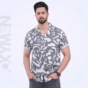 Printed Casual Shirt for Men | Short Sleeve Regular Fit | Comfortable Everyday Wear