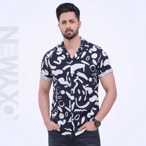 Printed Casual Shirt for Men | Short Sleeve Regular Fit | Comfortable Everyday Wear
