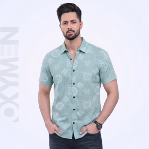 Printed Casual Shirt for Men | Short Sleeve Regular Fit | Comfortable Everyday Wear