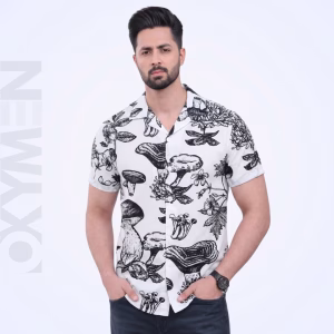 Printed Casual Shirt for Men | Short Sleeve Regular Fit | Comfortable Everyday Wear