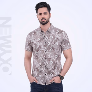 Printed Casual Shirt for Men | Short Sleeve Regular Fit | Comfortable Everyday Wear