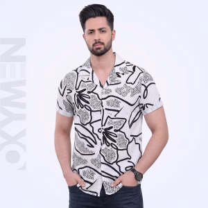 Printed Casual Shirt for Men | Short Sleeve Regular Fit | Comfortable Everyday Wear