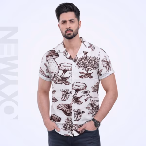 Printed Casual Shirt for Men | Short Sleeve Regular Fit | Comfortable Everyday Wear (Copy)