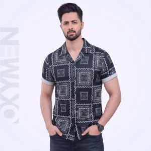 Printed Casual Shirt for Men | Short Sleeve Regular Fit | Comfortable Everyday Wear (Copy)