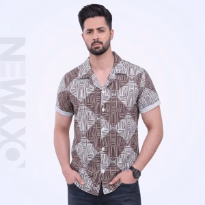 Printed Casual Shirt for Men | Short Sleeve Regular Fit | Comfortable Everyday Wear