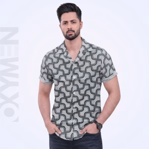 Printed Casual Shirt for Men | Short Sleeve Regular Fit | Comfortable Everyday Wear